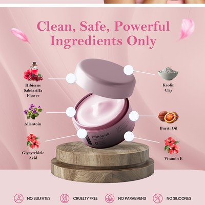 Amazon Listing images for hibiscus clay mask